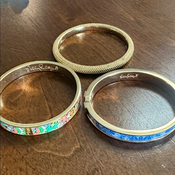 Set of 3 Lilly Pulitzer bangle bracelets - Picture 5 of 10